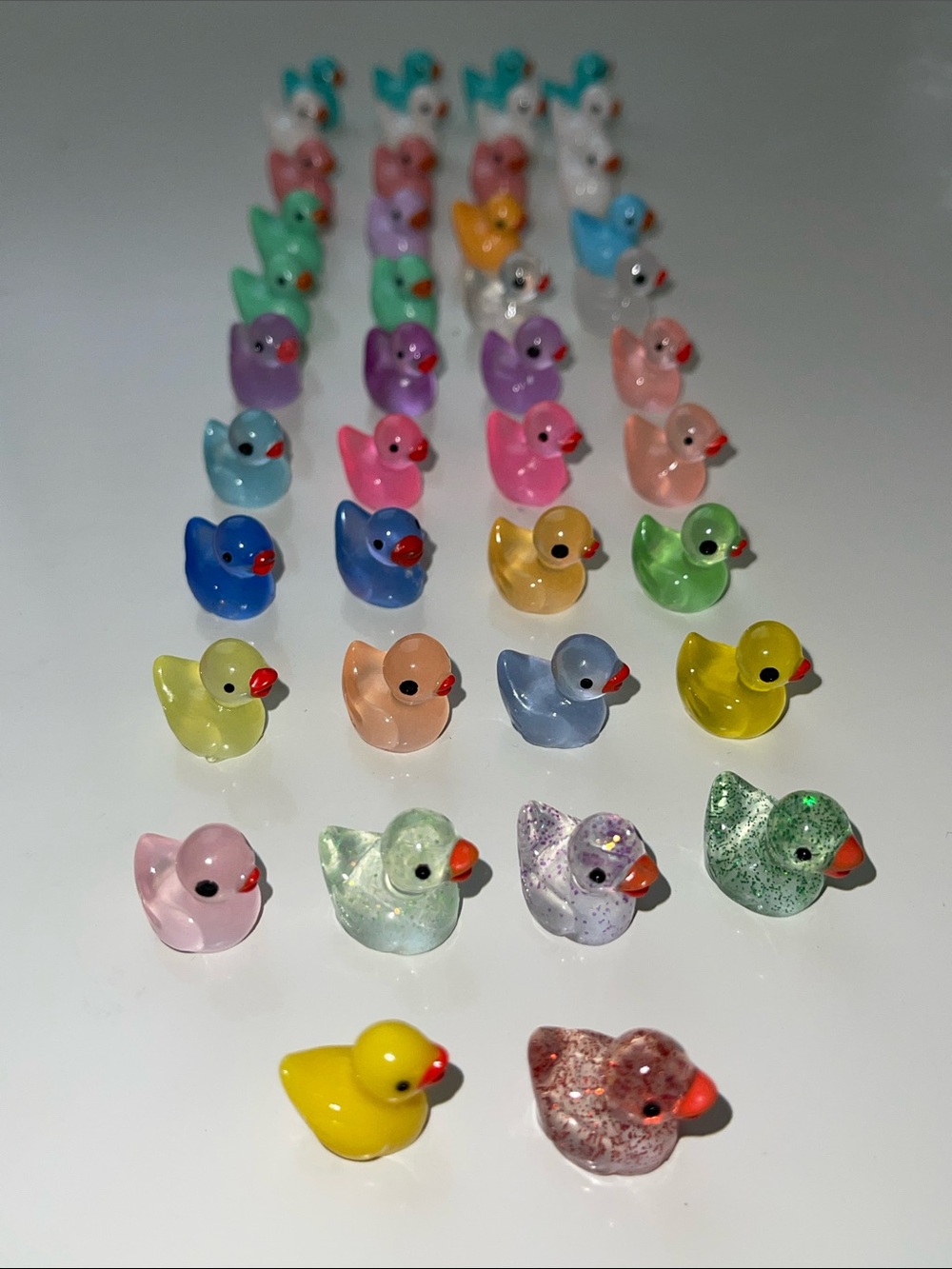 42 Colorful Mini duck Set - Assorted Colors